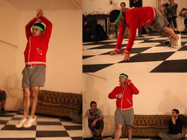 Geraldo works out for a London audience during his residency with Animamus Art Salon. Photos by Anastasia Trahanas.