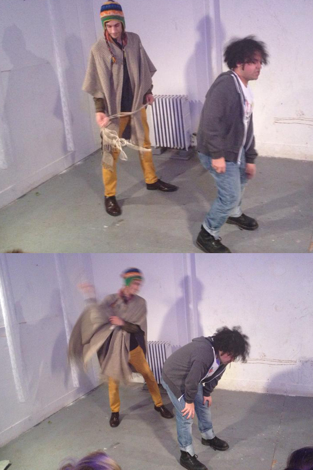 Workshopping the performance at Panoply Performance Laboratory.